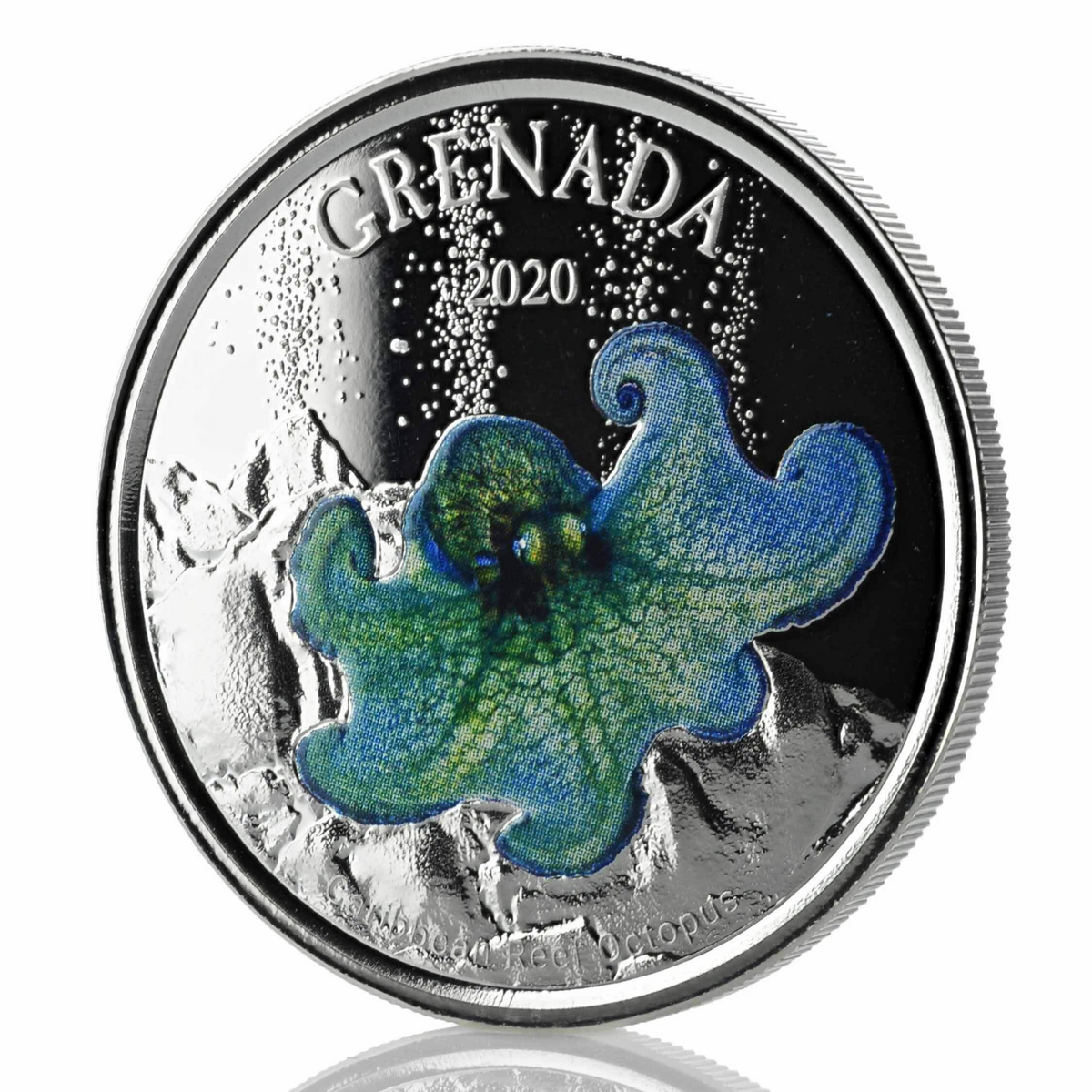 1 Oz Silver Coin 2020 EC8 Grenada $2 Scottsdale Mint Color Proof - Octopus-classypw.com-3
