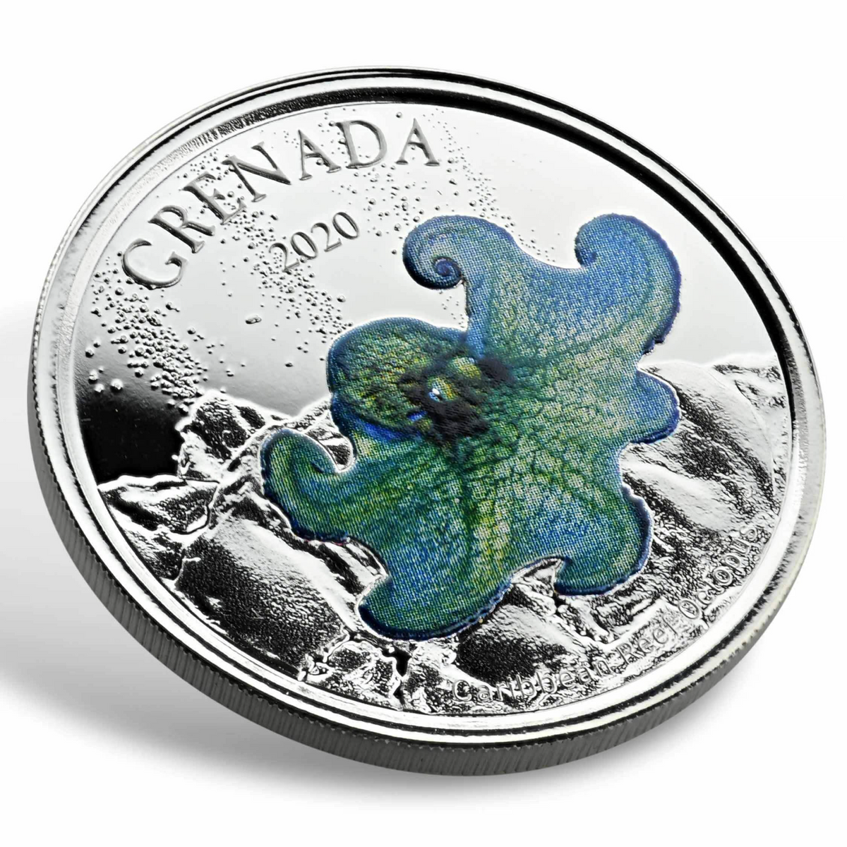 1 Oz Silver Coin 2020 EC8 Grenada $2 Scottsdale Mint Color Proof - Octopus-classypw.com-4