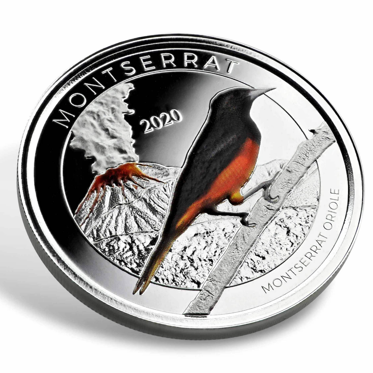 1 Oz Silver Coin 2020 EC8 Montserrat $2 Scottsdale Mint Color Proof - Oriole-classypw.com-3