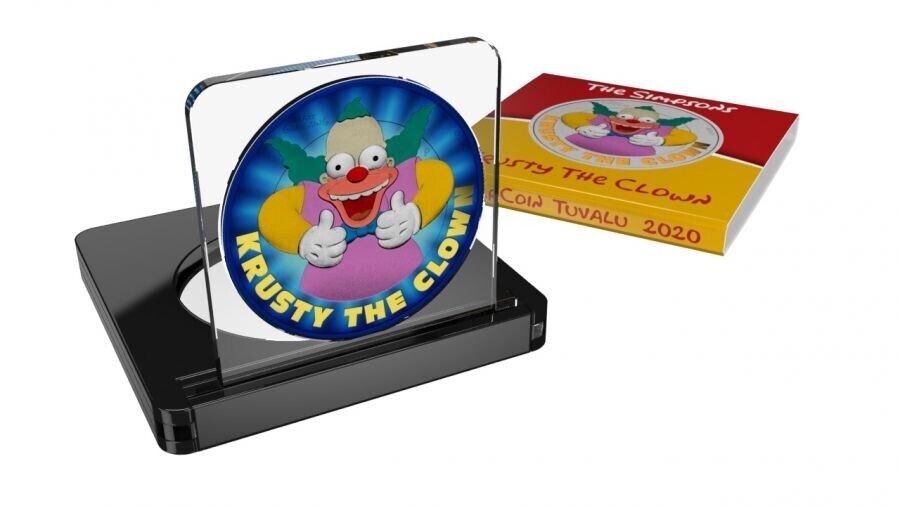 1 Oz Silver Coin 2020 Tuvalu $1 The Simpsons - Krusty the Clown Clown College-classypw.com-3