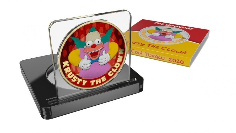 1 Oz Silver Coin 2020 Tuvalu $1 The Simpsons - Krusty the Clown The Krusty Show-classypw.com-3