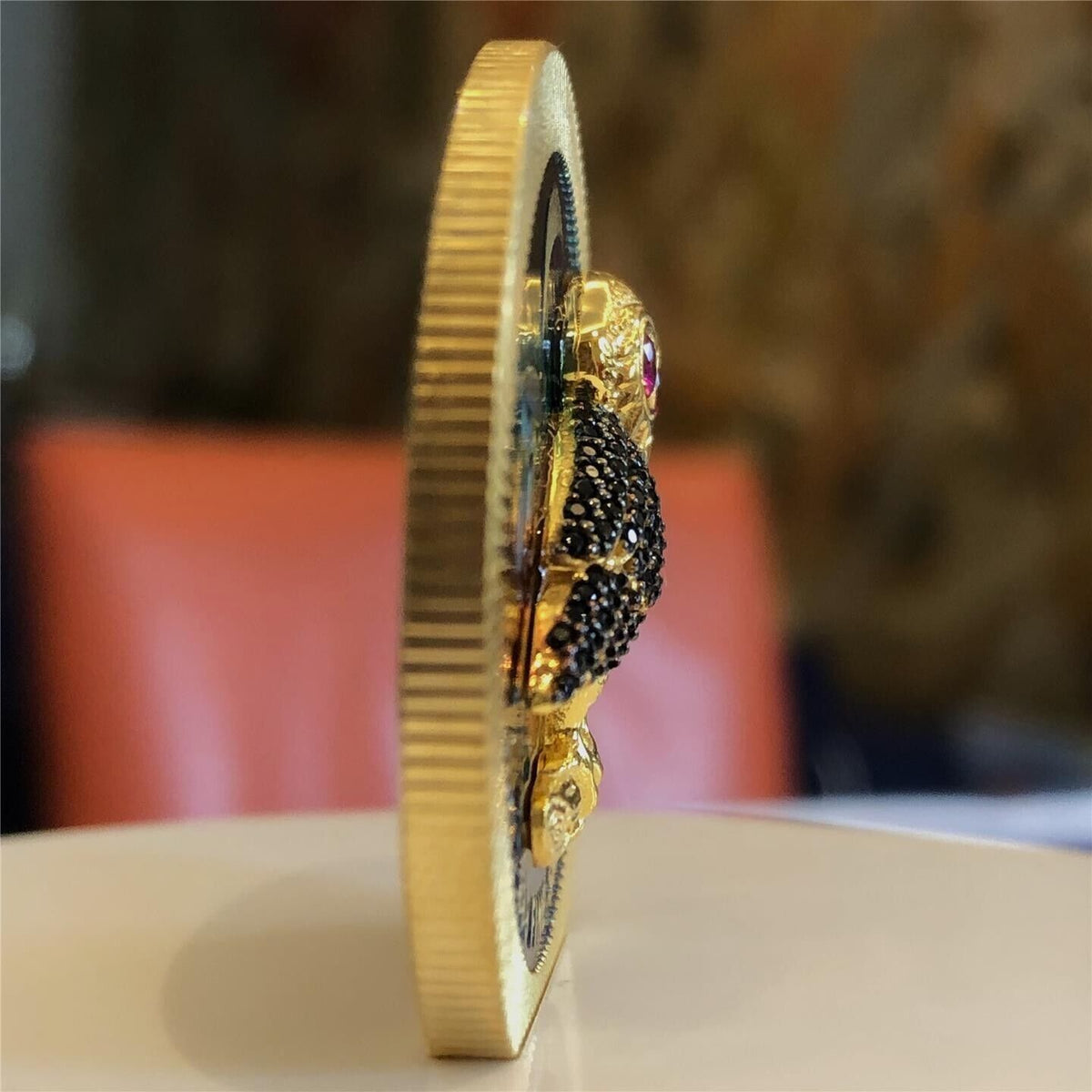 1 Oz Silver Coin 2021 $2 Niue Athenian Owl Swarovski Bejeweled - Forest-classypw.com-6