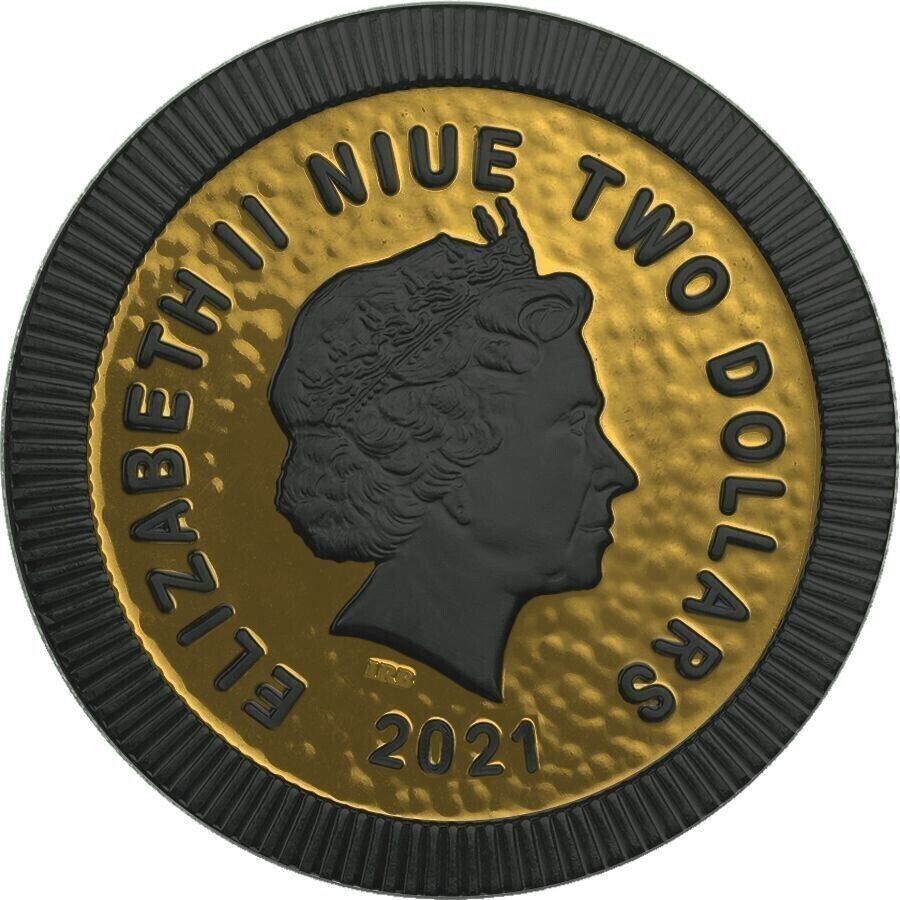 1 Oz Silver Coin 2021 $2 Niue Athenian Owl Swarovski Bejeweled - Night River-classypw.com-6