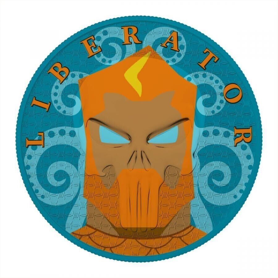 1 Oz Silver Coin 2021 Liberator Skull One Soul Superheroes - Aquaman-classypw.com-1