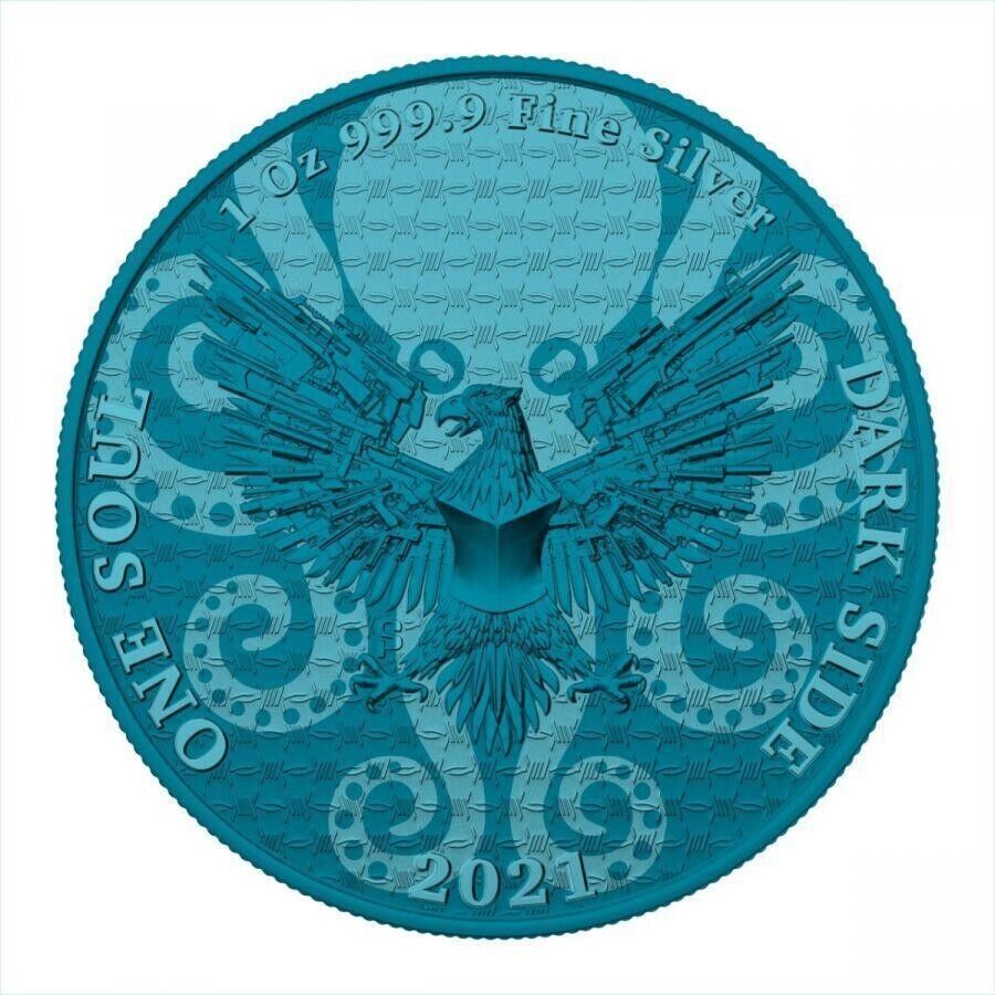 1 Oz Silver Coin 2021 Liberator Skull One Soul Superheroes - Aquaman-classypw.com-2