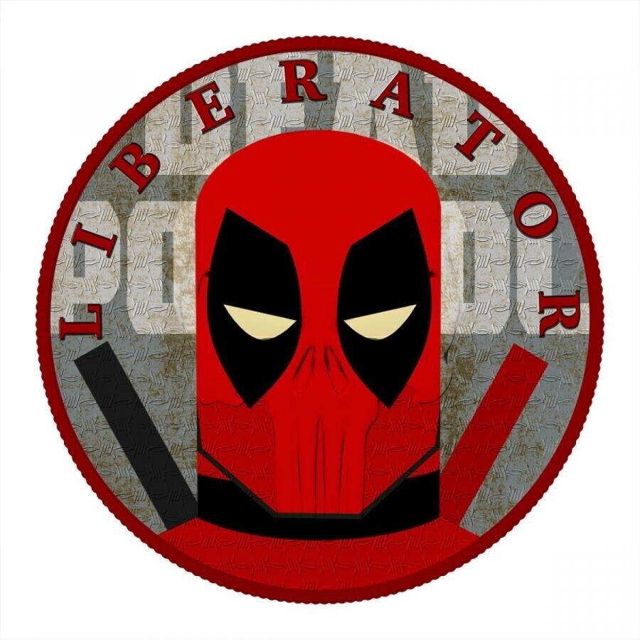 1 Oz Silver Coin 2021 Liberator Skull One Soul Superheroes - Deadpool-classypw.com-1