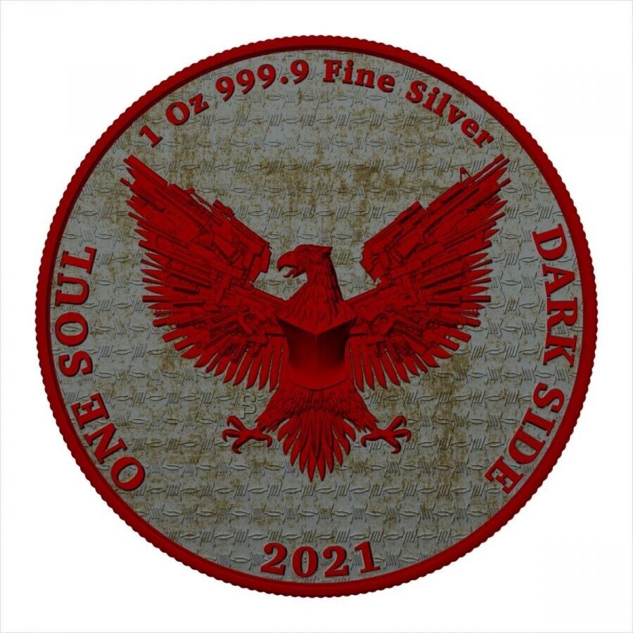 1 Oz Silver Coin 2021 Liberator Skull One Soul Superheroes - Deadpool-classypw.com-2