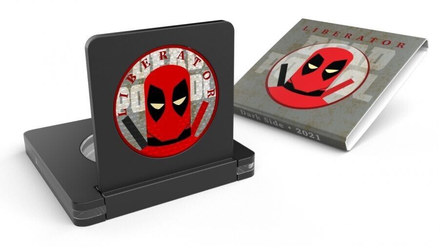 1 Oz Silver Coin 2021 Liberator Skull One Soul Superheroes - Deadpool-classypw.com-3
