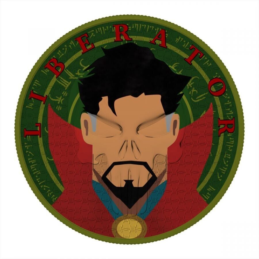 1 Oz Silver Coin 2021 Liberator Skull One Soul Superheroes - Doctor Strange-classypw.com-1