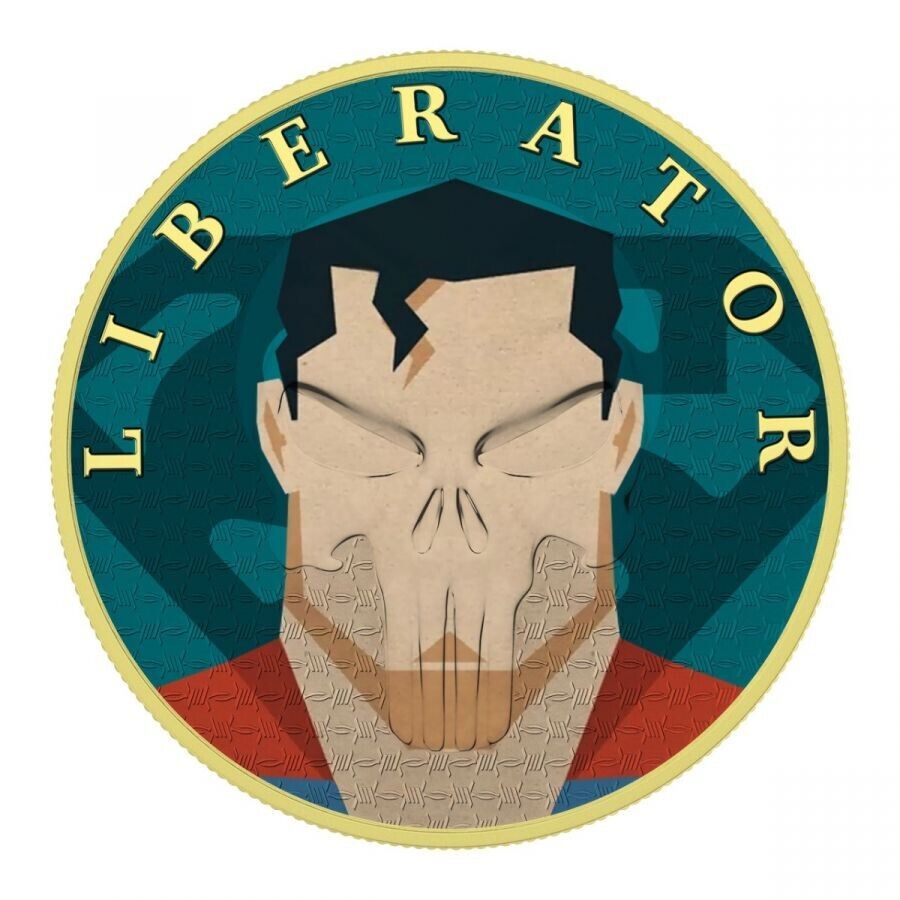 1 Oz Silver Coin 2021 Liberator Skull One Soul Superheroes - Superman-classypw.com-1