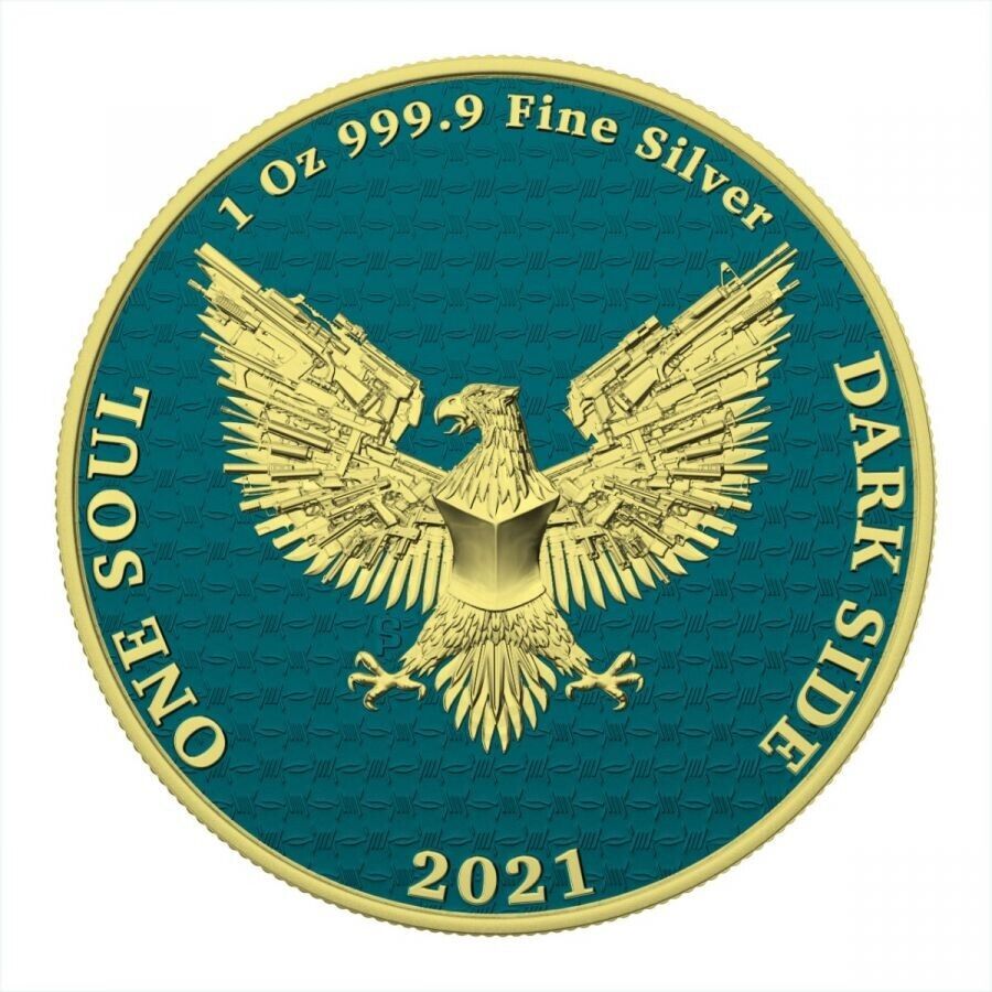 1 Oz Silver Coin 2021 Liberator Skull One Soul Superheroes - Superman-classypw.com-2