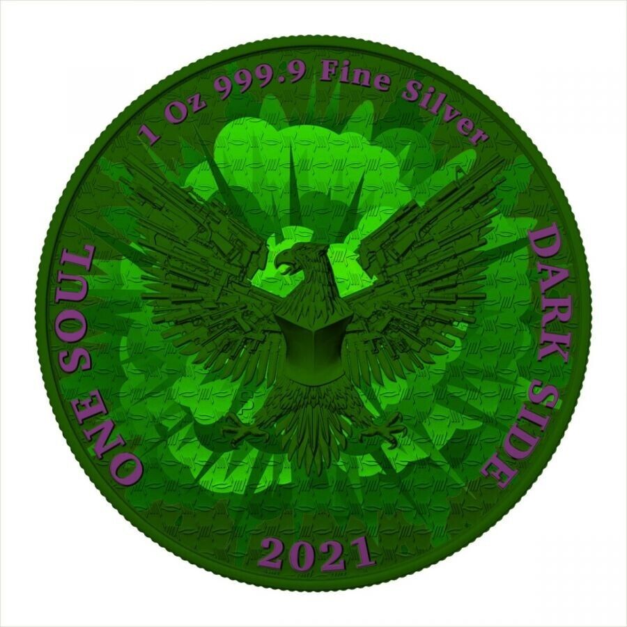 1 Oz Silver Coin 2021 Liberator Skull One Soul Superheroes - The Incredible Hulk-classypw.com-1
