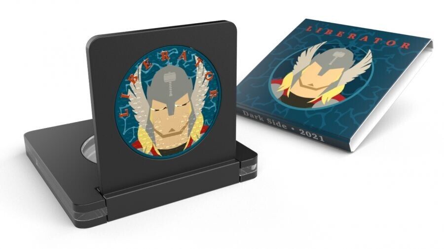 1 Oz Silver Coin 2021 Liberator Skull One Soul Superheroes - Thor-classypw.com-3