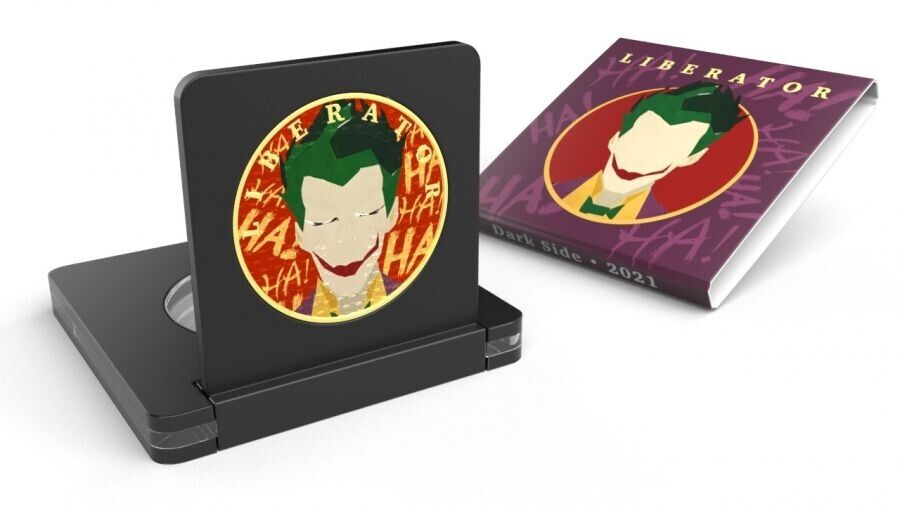 1 Oz Silver Coin 2021 Liberator Skull One Soul Superheroes Villains - The Joker-classypw.com-3