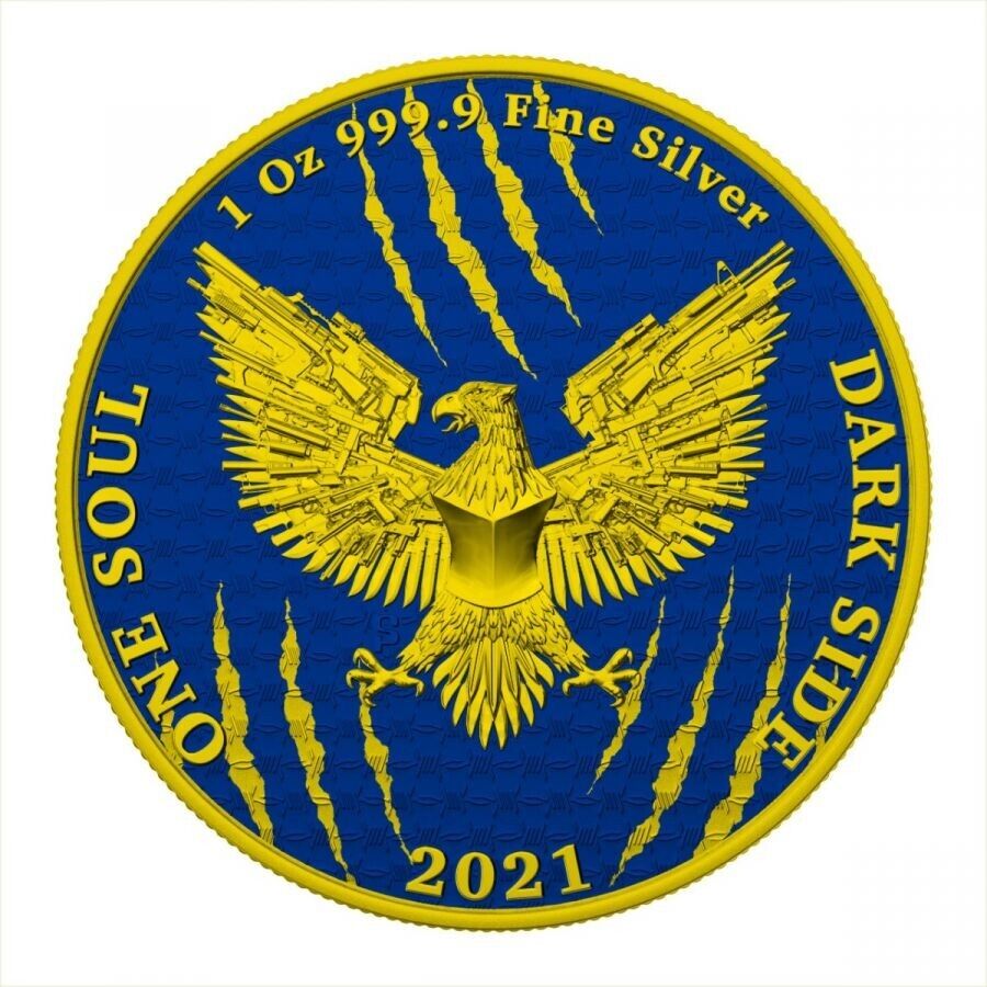 1 Oz Silver Coin 2021 Liberator Skull One Soul Superheroes - X-men Wolverine-classypw.com-2