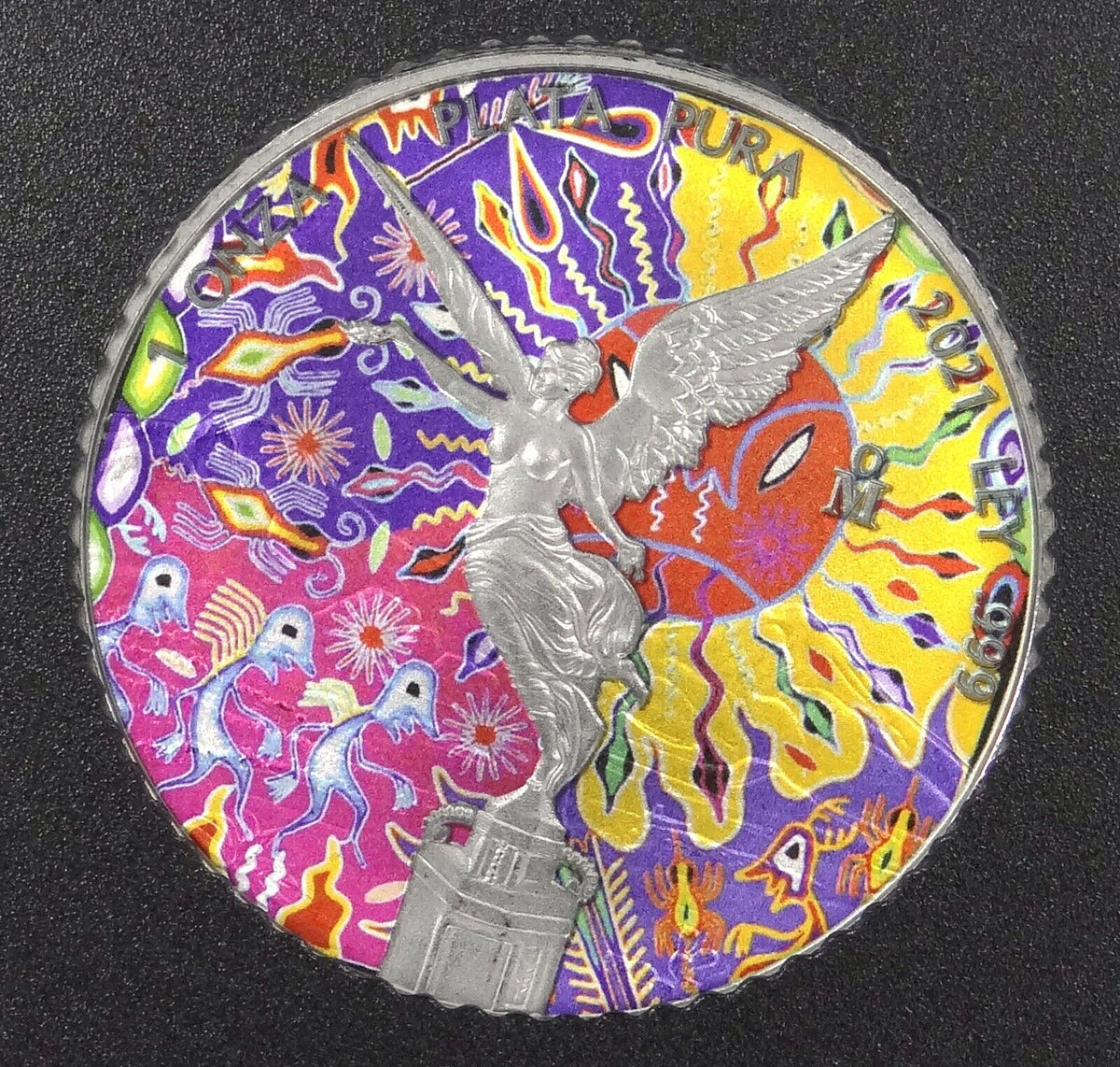 1 Oz Silver Coin 2021 Mexico Libertad Huichol Art Silver Coin #1-classypw.com-1