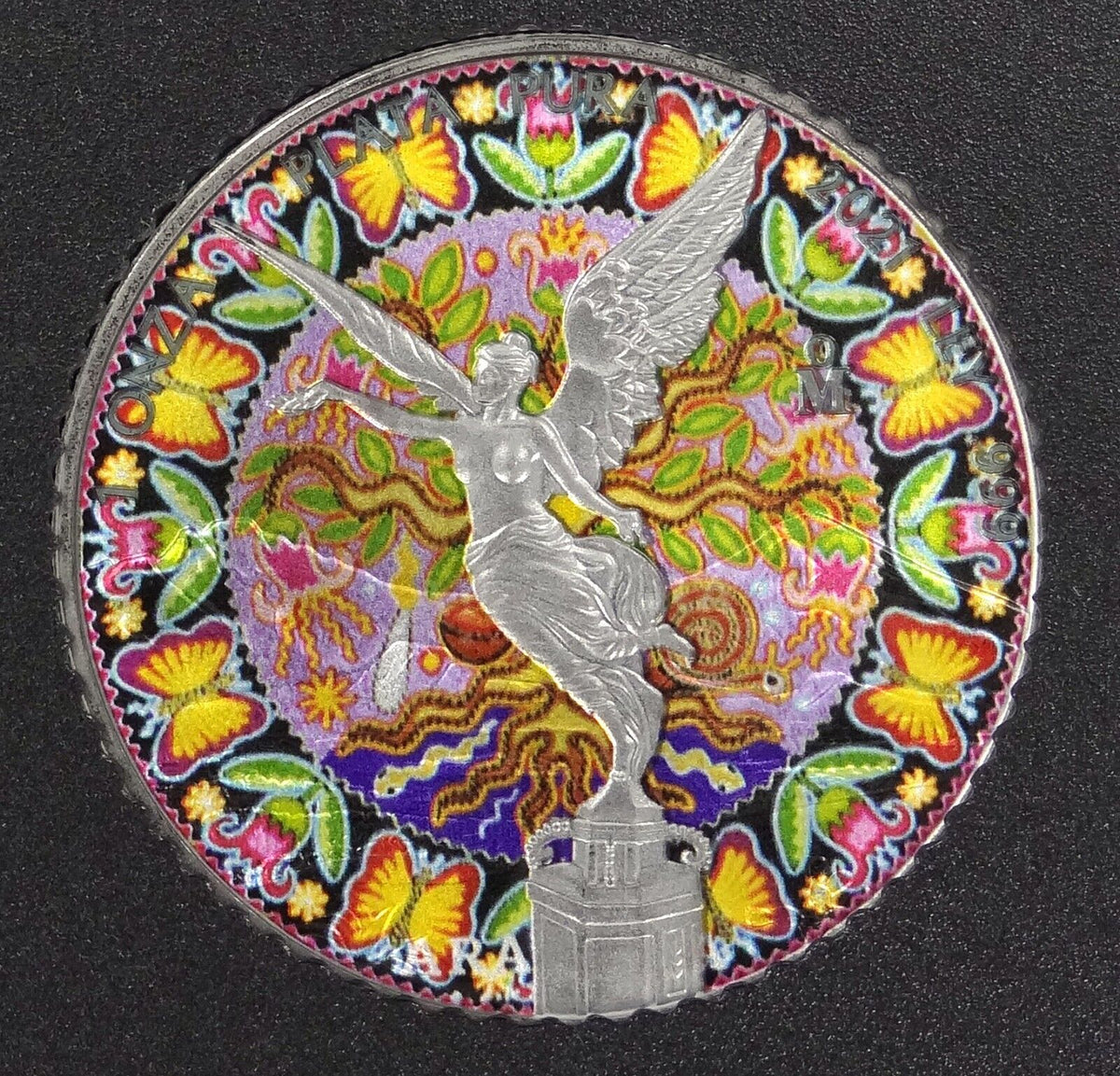1 Oz Silver Coin 2021 Mexico Libertad Huichol Art Silver Coin #4-classypw.com-1