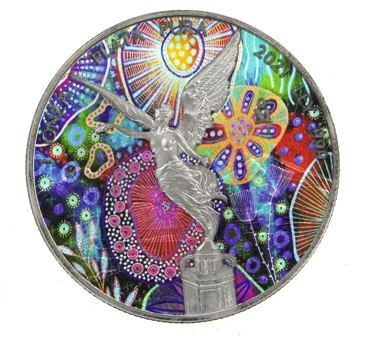 1 Oz Silver Coin 2021 Mexico Libertad Huichol Art Silver Coin #5-classypw.com-1