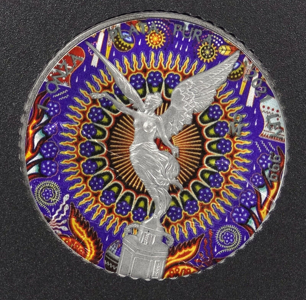 1 Oz Silver Coin 2021 Mexico Libertad Huichol Art Silver Coin #6-classypw.com-1