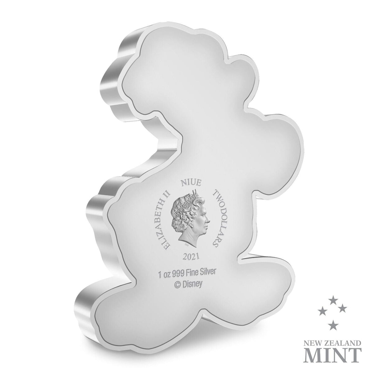 1 Oz Silver Coin 2021 Niue Mickey &amp; Friends Donald Duck Colorized Shaped Proof