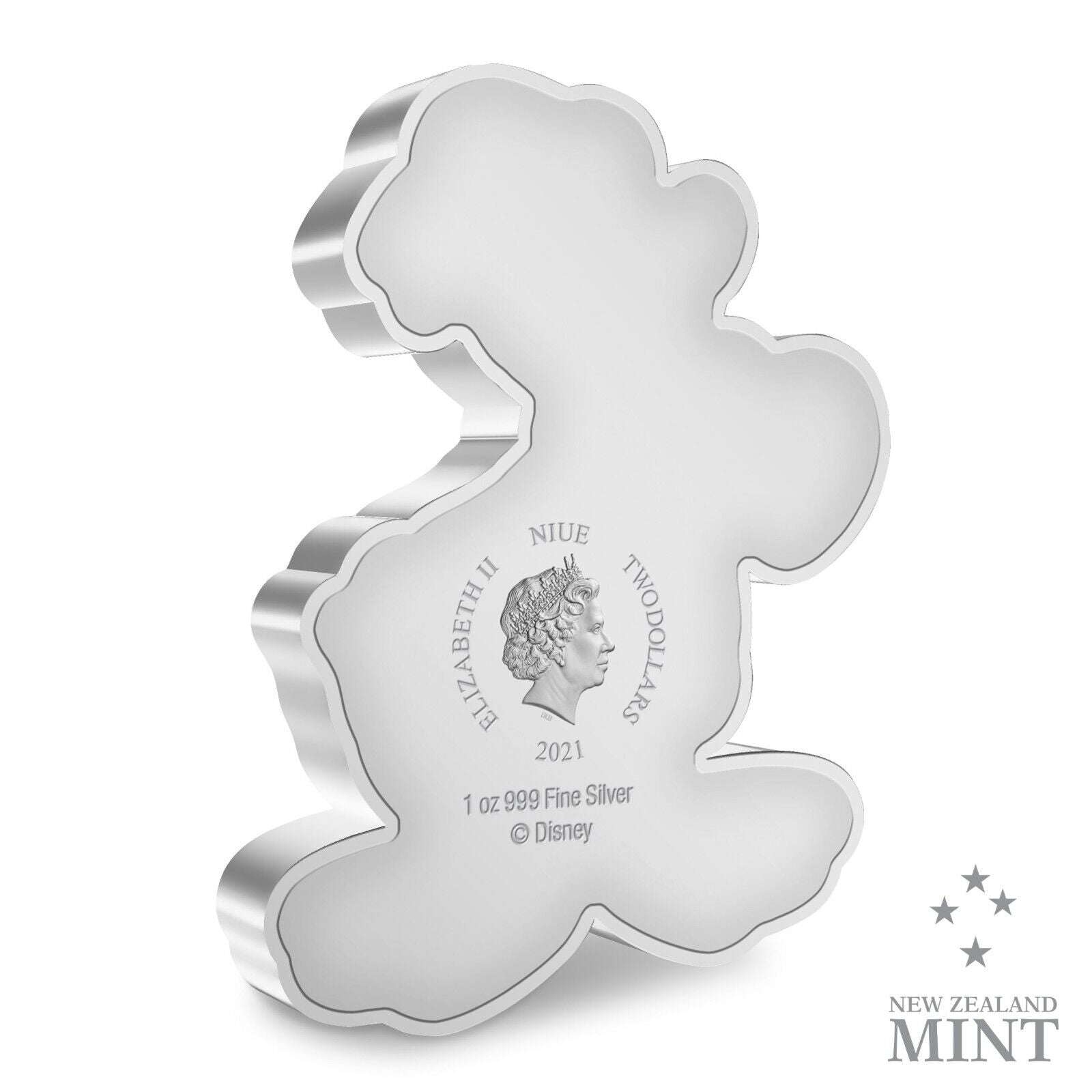 1 Oz Silver Coin 2021 Niue Mickey & Friends Donald Duck Colorized Shaped Proof