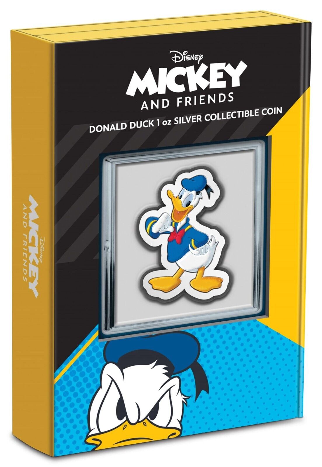 1 Oz Silver Coin 2021 Niue Mickey &amp; Friends Donald Duck Colorized Shaped Proof