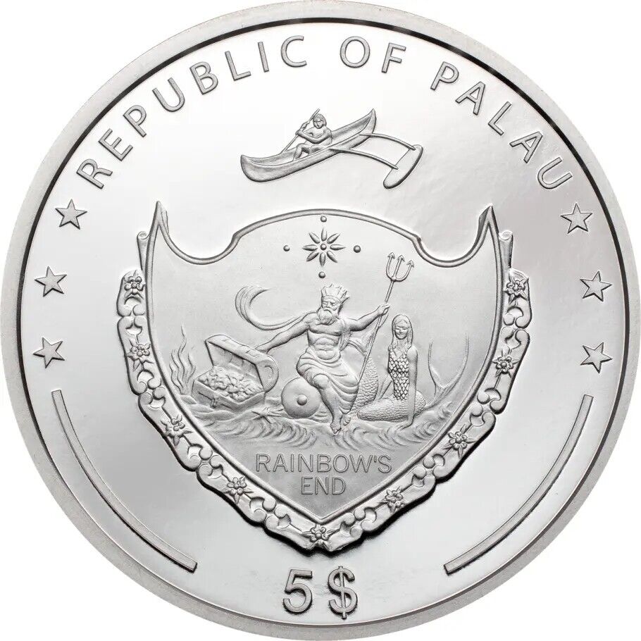 1 Oz Silver Coin 2021 Palau $5 Lady Luck Lady Bug High Relief PR 70 Ultra Cameo-classypw.com-5
