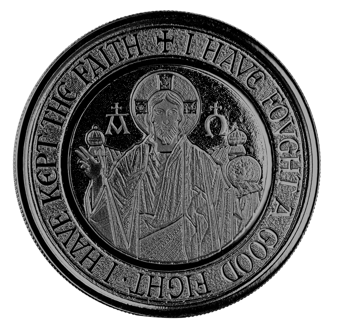1 Oz Silver Coin 2021 Samoa 2 Tala Black Rhodium Proof - Jesus Alpha &amp; Omega-classypw.com-1