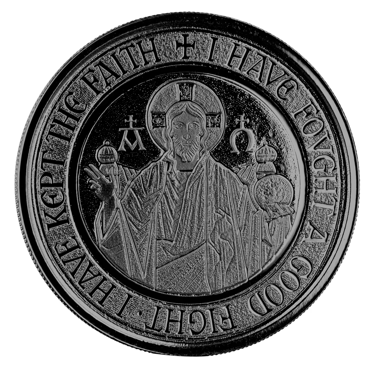 1 Oz Silver Coin 2021 Samoa 2 Tala Black Rhodium Proof - Jesus Alpha & Omega-classypw.com-1