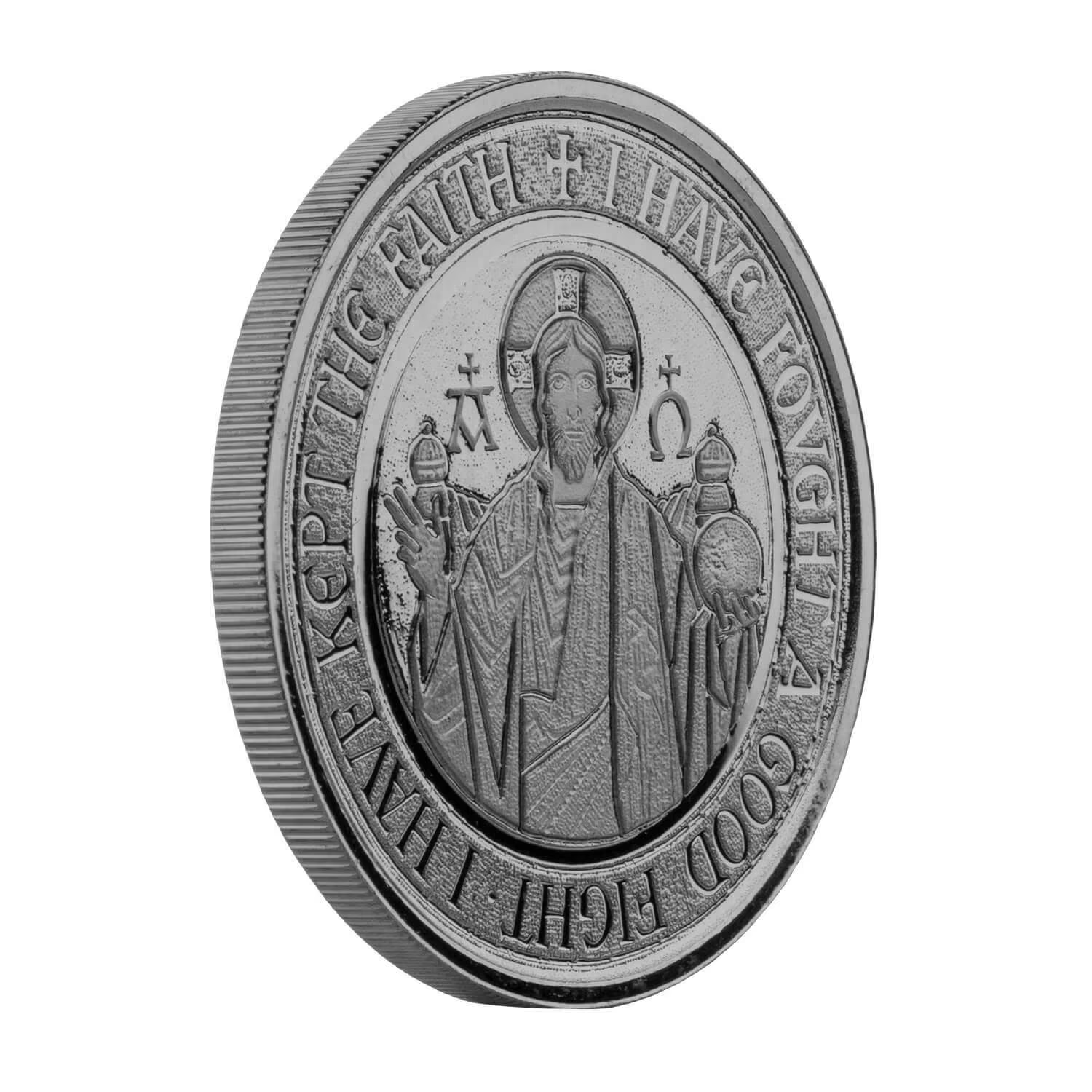 1 Oz Silver Coin 2021 Samoa 2 Tala Black Rhodium Proof - Jesus Alpha & Omega-classypw.com-2