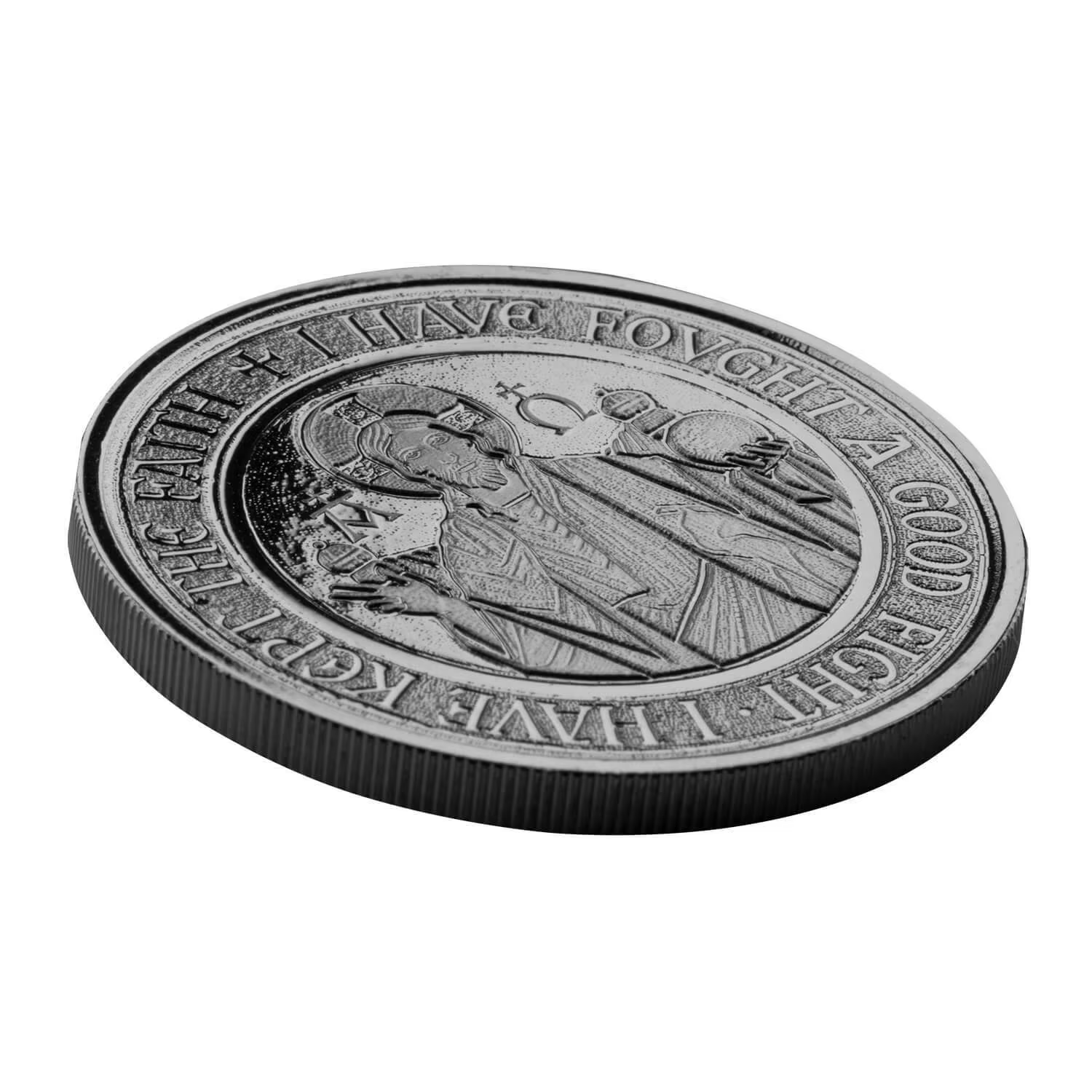 1 Oz Silver Coin 2021 Samoa 2 Tala Black Rhodium Proof - Jesus Alpha & Omega-classypw.com-3