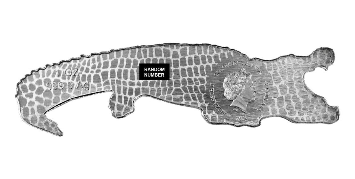 1 Oz Silver Coin 2021 Solomon Islands $2 Animals of Africa Nile Crocodile Shaped-classypw.com-3