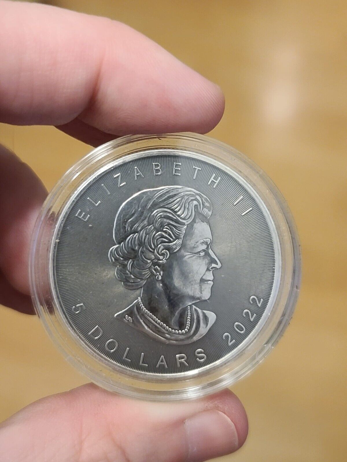1 Oz Silver Coin 2022 $5 Canada Maple Leaf Real Wood Maple Leaf - Bronze-classypw.com-1