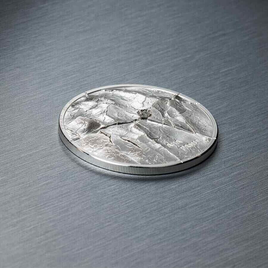 1 Oz Silver Coin 2022 $5 Cook Islands Aba Panu Meteorite Impacts Box &amp; COA-classypw.com-2