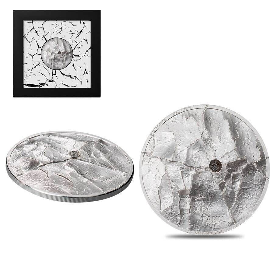 1 Oz Silver Coin 2022 $5 Cook Islands Aba Panu Meteorite Impacts Box & COA-classypw.com-5