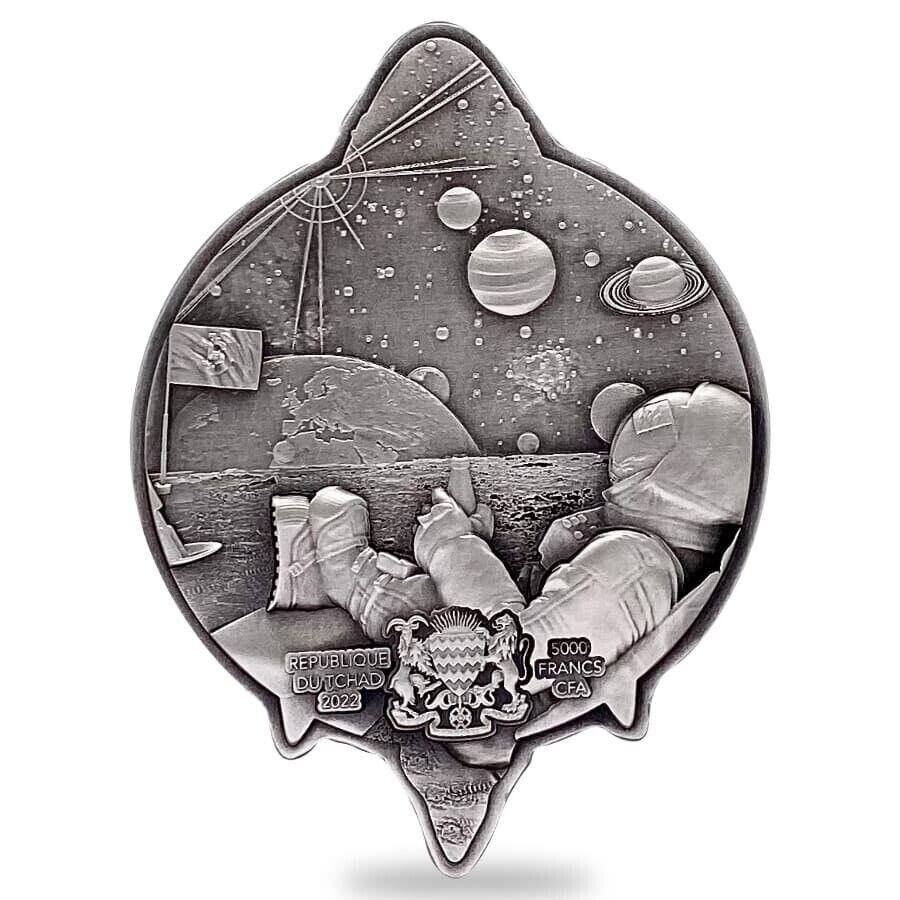 1 Oz Silver Coin 2022 Chad 5000 CFA Bitcoin Rocket Shaped Antiqued High Relief-classypw.com-4