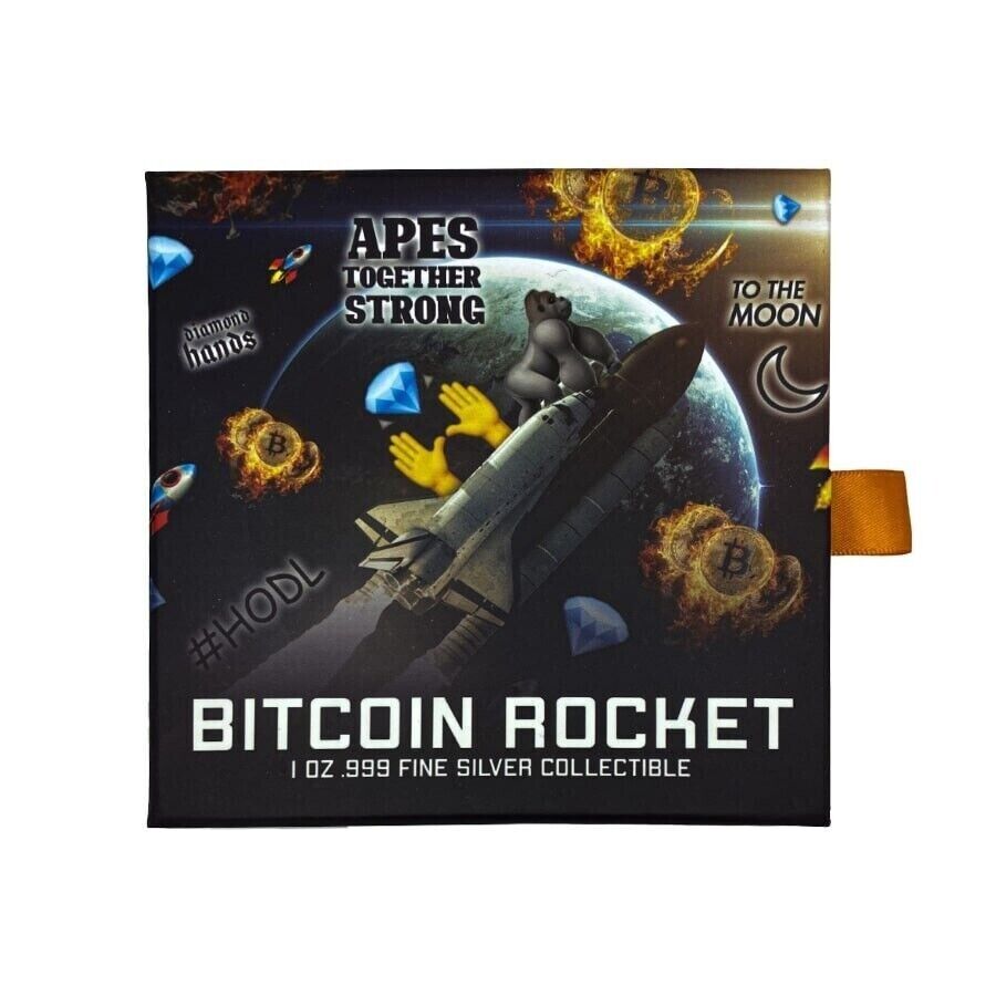 1 Oz Silver Coin 2022 Chad 5000 CFA Bitcoin Rocket Shaped Antiqued High Relief-classypw.com-7