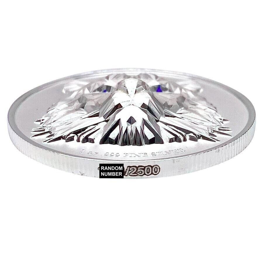 1 Oz Silver Coin 2022 Chad 5000 Francs CFA Multifaceted Tiger Ultra High Relief-classypw.com-3