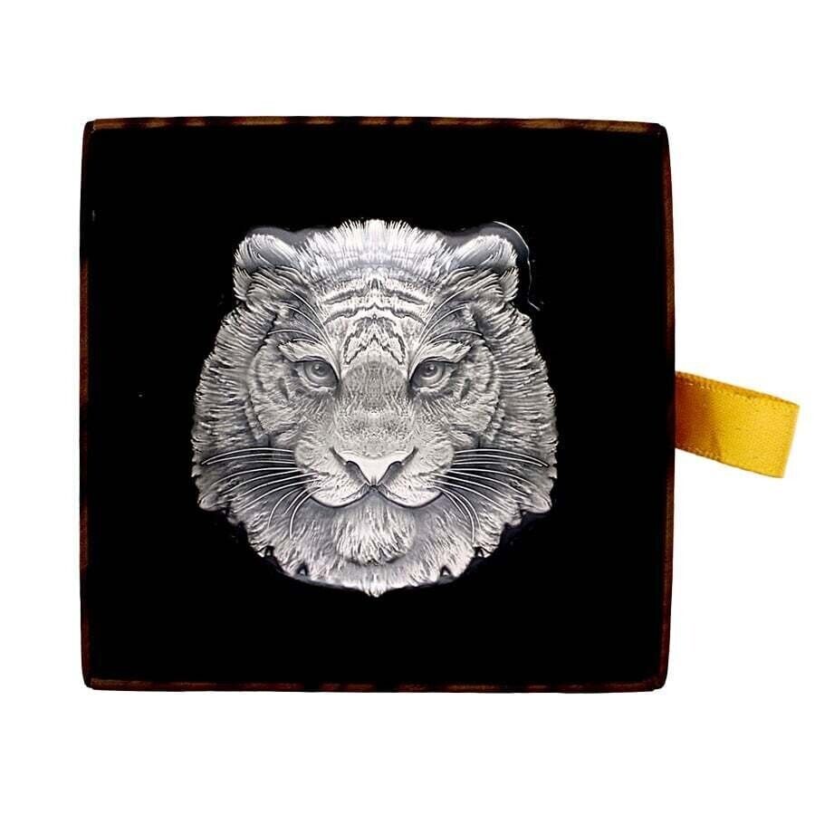 1 Oz Silver Coin 2022 Chad 5000 Francs CFA Tiger Shaped High Relief Coin-classypw.com-5