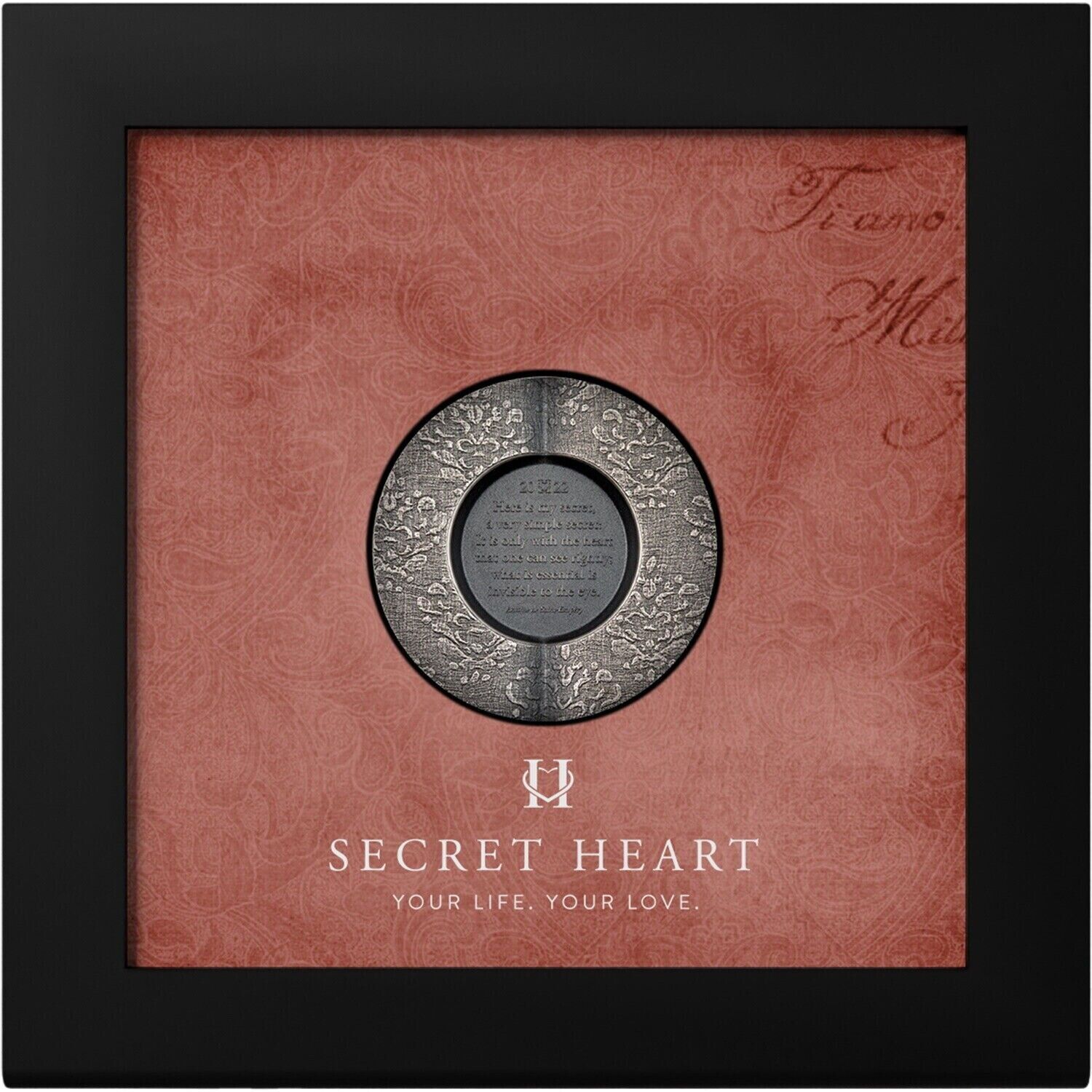 1 Oz Silver Coin 2022 Cook Islands $5 Secret Heart Antique High Relief PCGS MS70-classypw.com-3