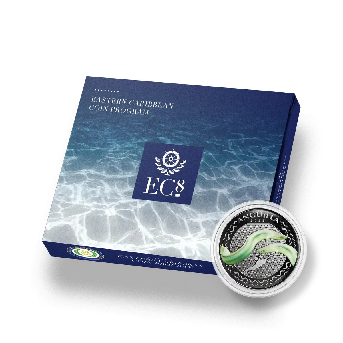 1 Oz Silver Coin 2022 EC8 Anguilla $2 Scottsdale Mint Color Proof - Eel-classypw.com-4