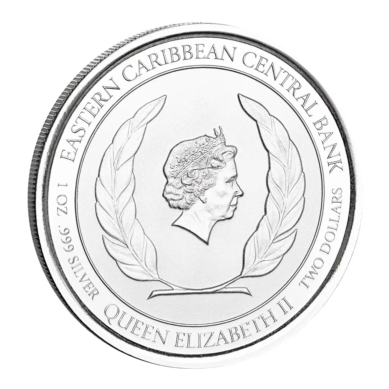 1 Oz Silver Coin 2022 EC8 Grenada $2 Scottsdale Mint Color Proof - Nutmeg Tree-classypw.com-3