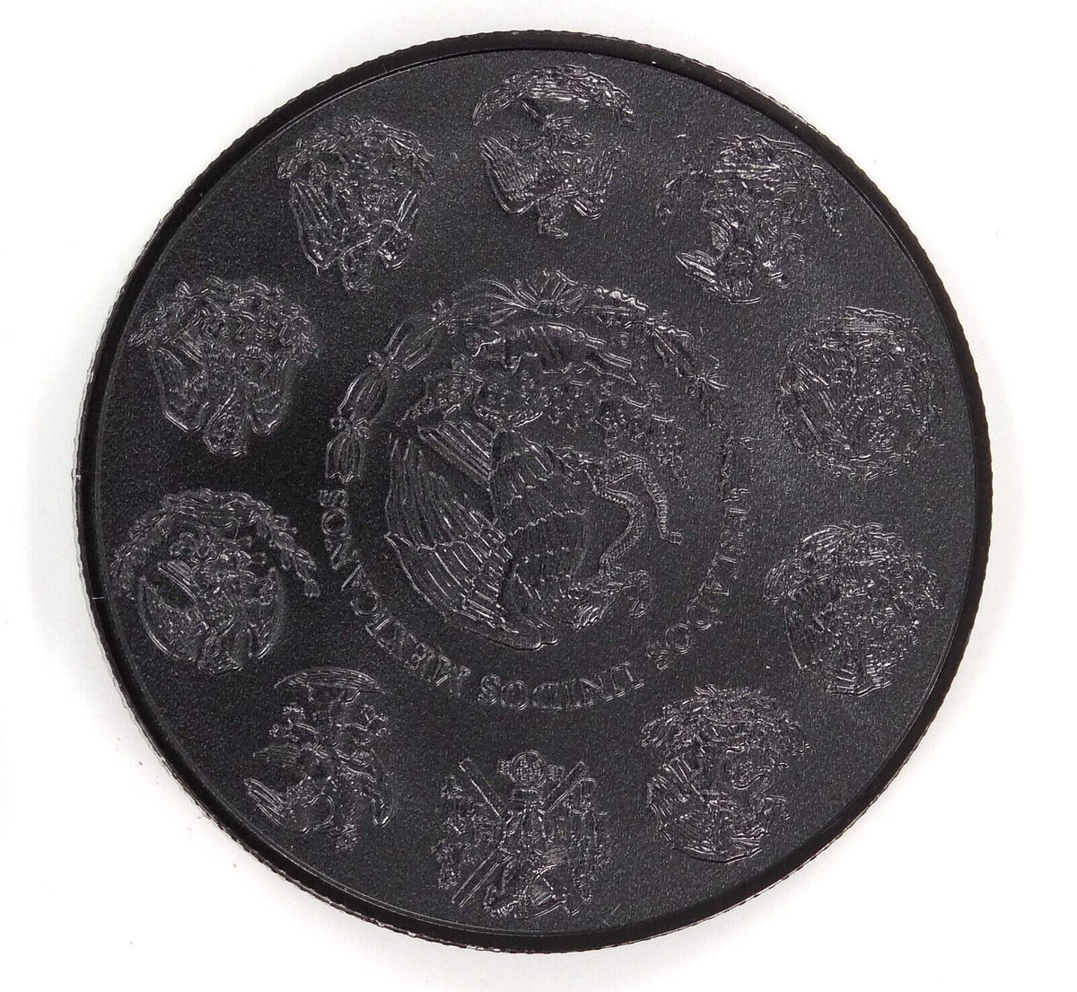 1 Oz Silver Coin 2022 Mexico Libertad Narcos 3D Gilded Bullet Insert Money Power-classypw.com-2