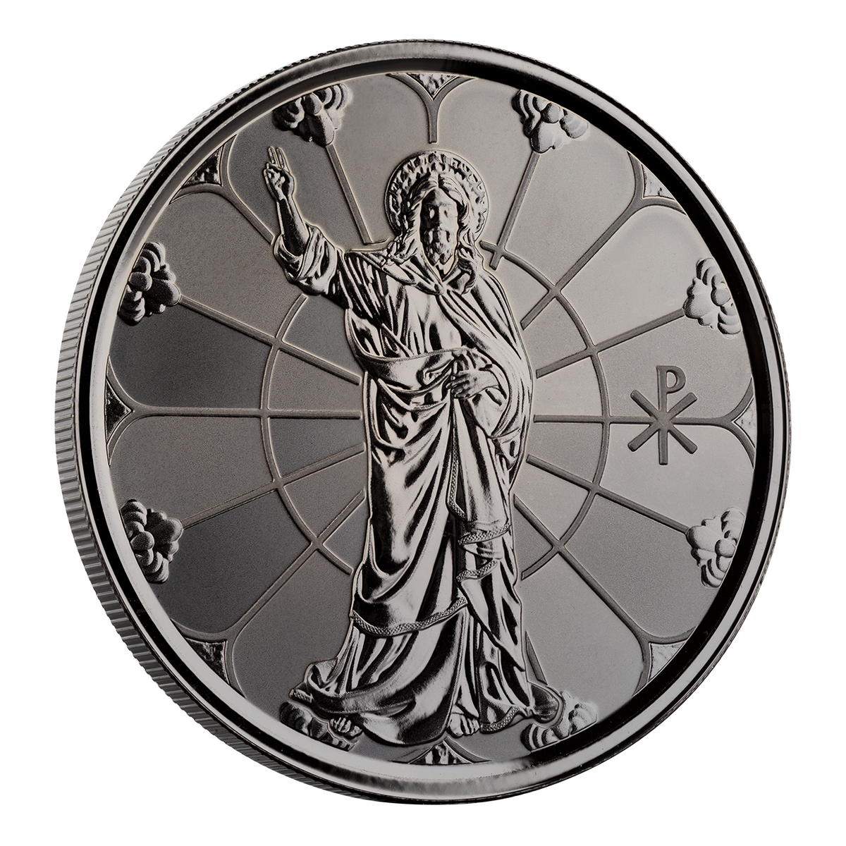 1 Oz Silver Coin 2022 Samoa 2 Tala Black Rhodium Proof - Jesus Light of Christ-classypw.com-1