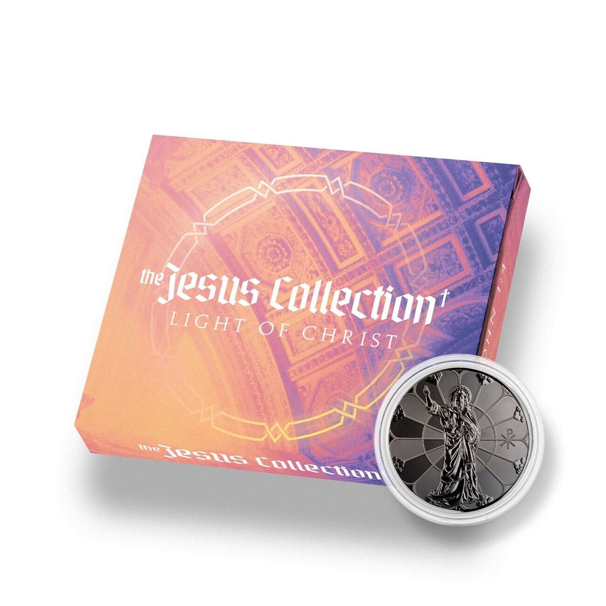 1 Oz Silver Coin 2022 Samoa 2 Tala Black Rhodium Proof - Jesus Light of Christ-classypw.com-4