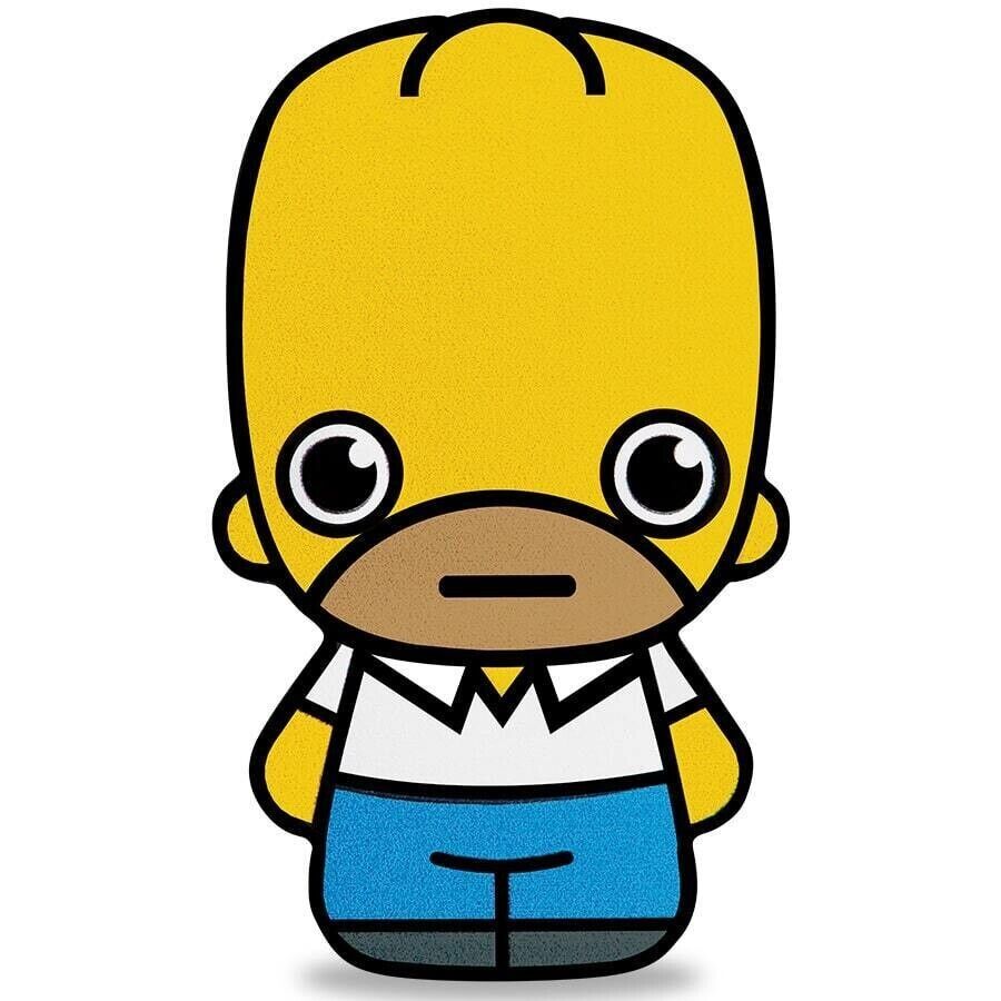 1 Oz Silver Coin 2022 Tuvalu $1 The Simpsons Mini Shaped Coin - Homer Simpson-classypw.com-1
