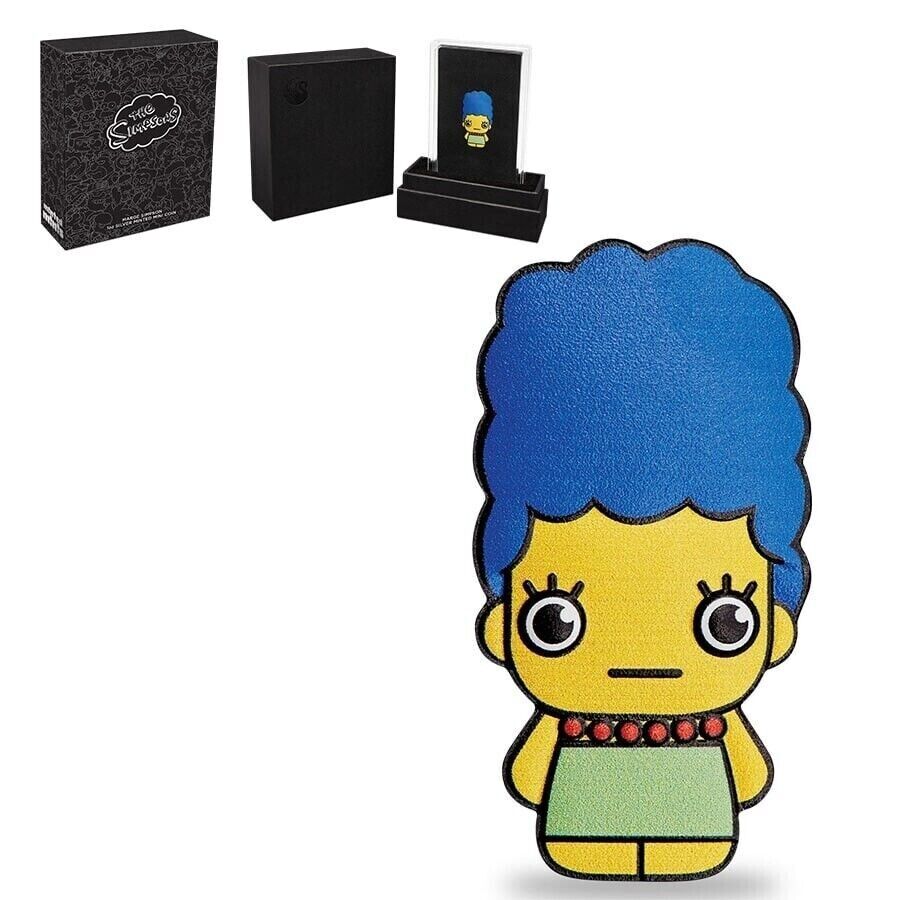 1 Oz Silver Coin 2022 Tuvalu $1 The Simpsons Mini Shaped Coin - Marge Simpson-classypw.com-1