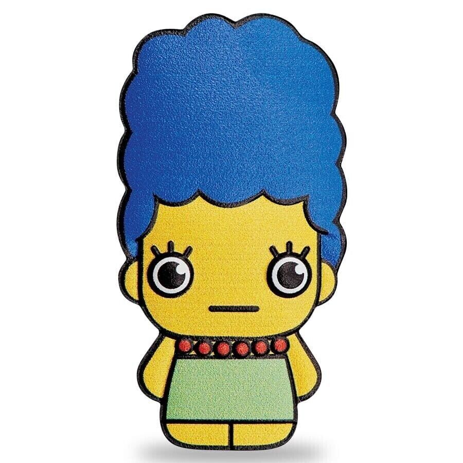 1 Oz Silver Coin 2022 Tuvalu $1 The Simpsons Mini Shaped Coin - Marge Simpson-classypw.com-2