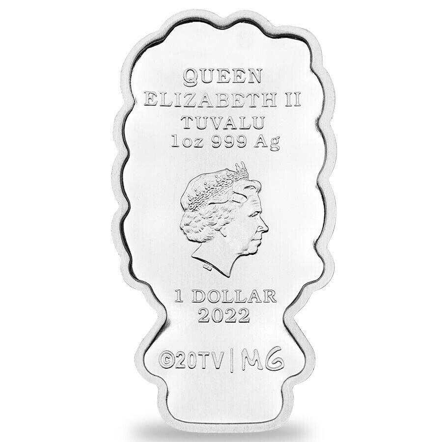 1 Oz Silver Coin 2022 Tuvalu $1 The Simpsons Mini Shaped Coin - Marge Simpson-classypw.com-4