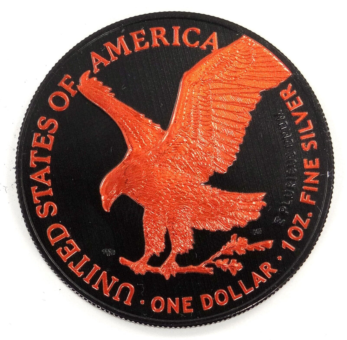 1 Oz Silver Coin 2022 USA $1 Liberty Eagle Paint It Black - Anarchy-classypw.com-2